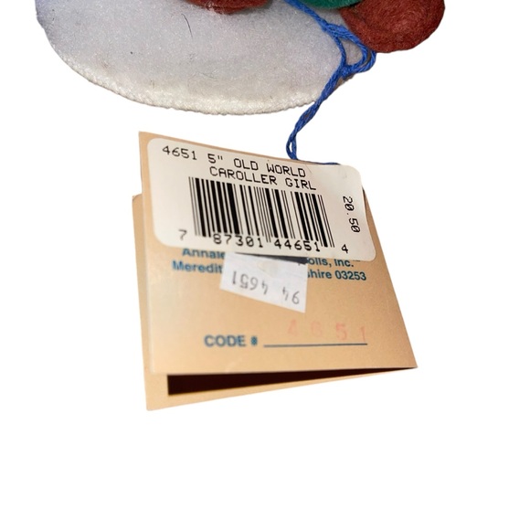 Vintage 1994 Annalee Dolls 5” Old World Caroller Girl  New With Tags Holiday - Picture 8 of 8